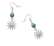 Myra | Cornflower Medallion Earrings