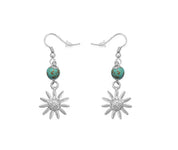 Myra | Cornflower Medallion Earrings