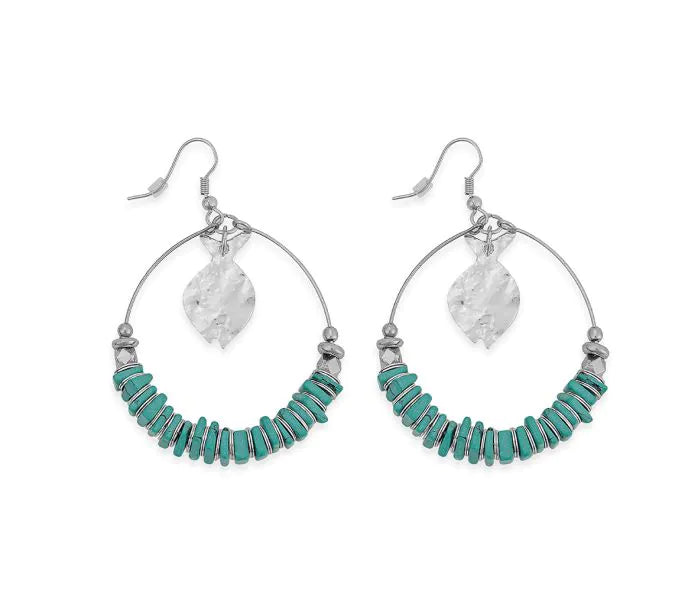 Myra | Bangle Moon Hoop Earrings