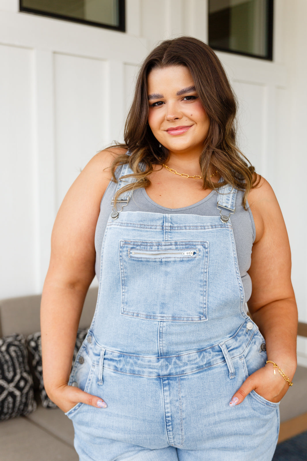 Distressed Straight Leg Judy Blue Overalls