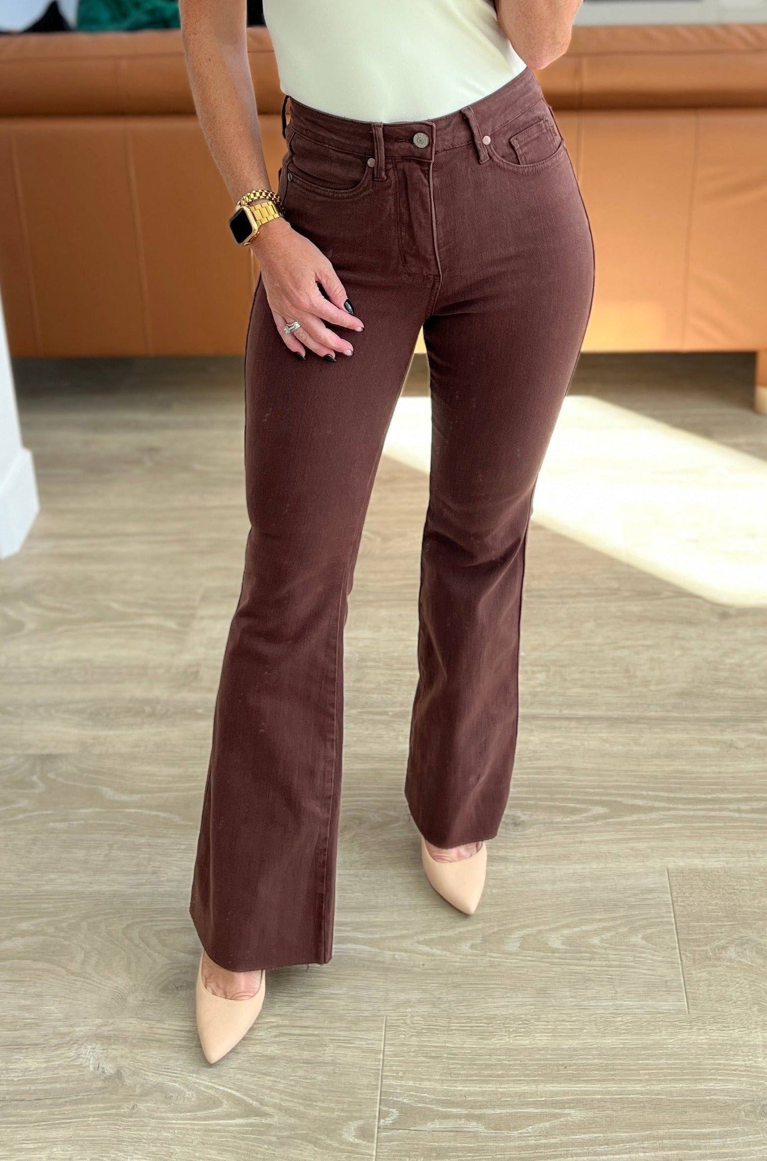 High Waist Tummy Control Flare Pants