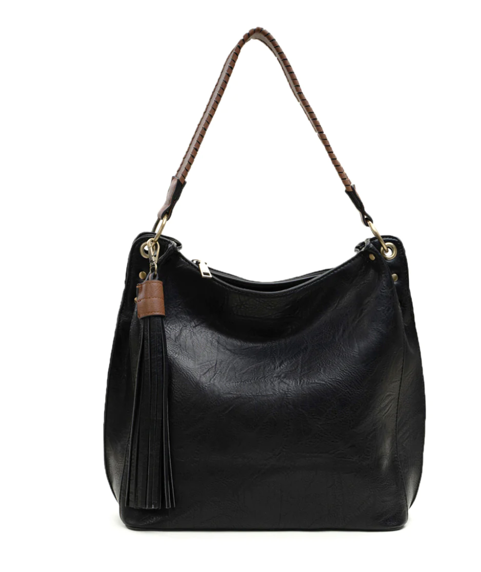 Amber Hobo w/ 3 Compartments and Braided Handle *FINAL SALE*