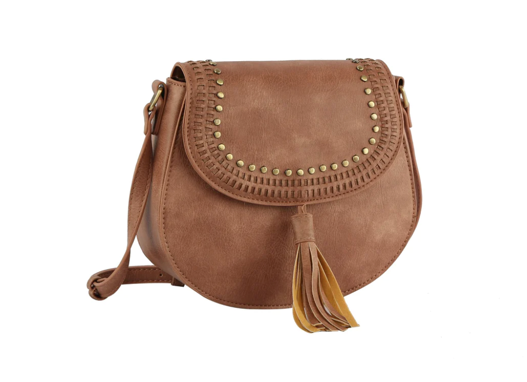 Cali Stud Accent Crossbody w/ Tassel *FINAL SALE*