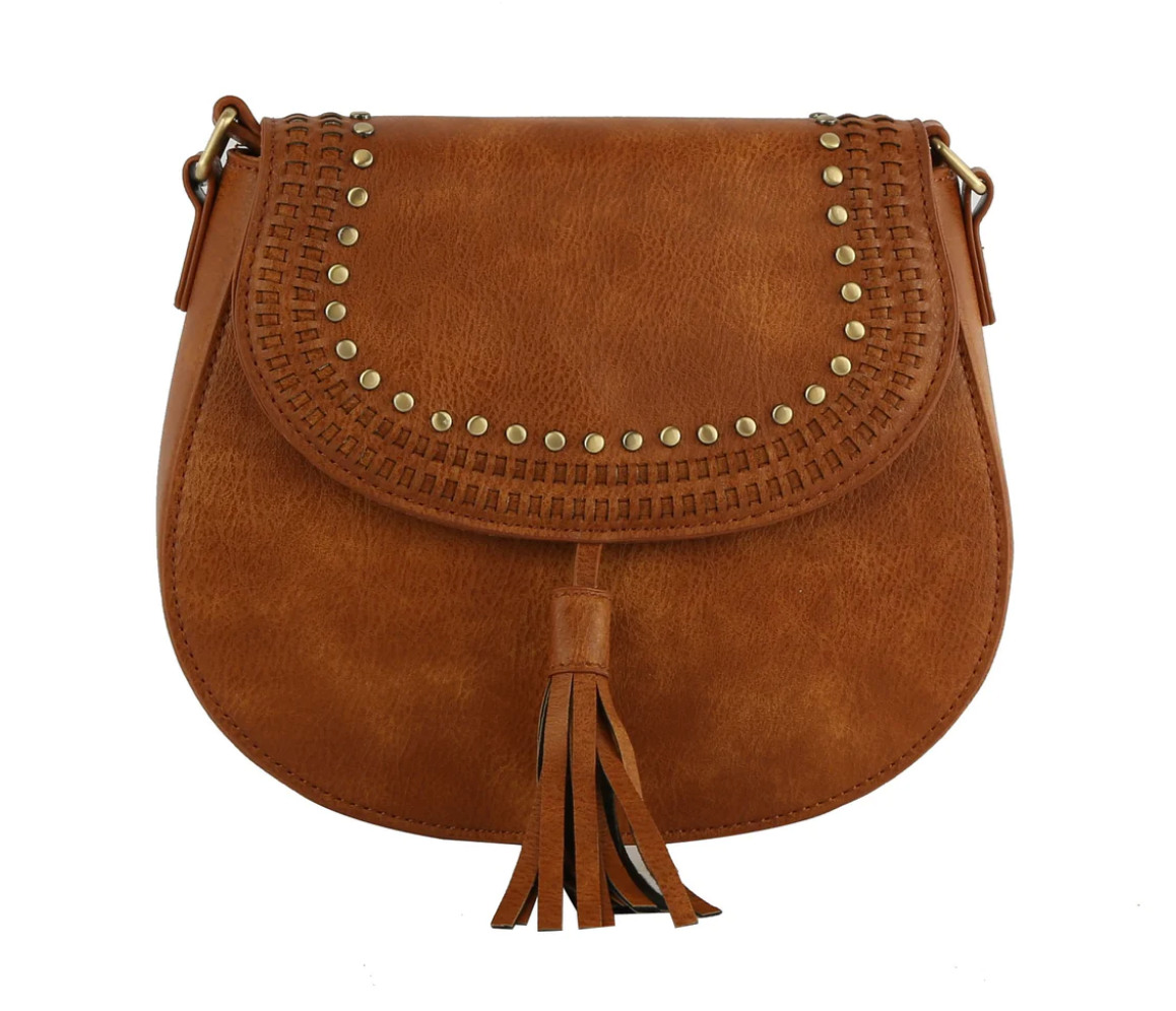 Cali Stud Accent Crossbody w/ Tassel *FINAL SALE*