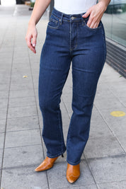 High Rise Dark Wash Straight Fit Judy Blue Jeans