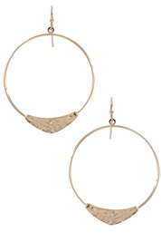 Hammered Metal Hoop Earrings *Final Sale*