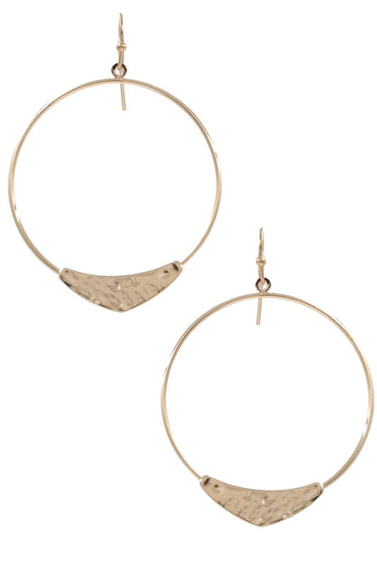 Hammered Metal Hoop Earrings *Final Sale*