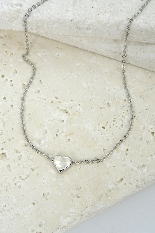 Classic Mini Heart Necklace - Silver *Final Sale*