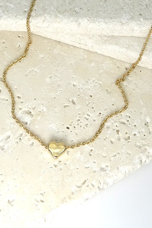 Classic Mini Heart Necklace - Gold  *Final Sale*