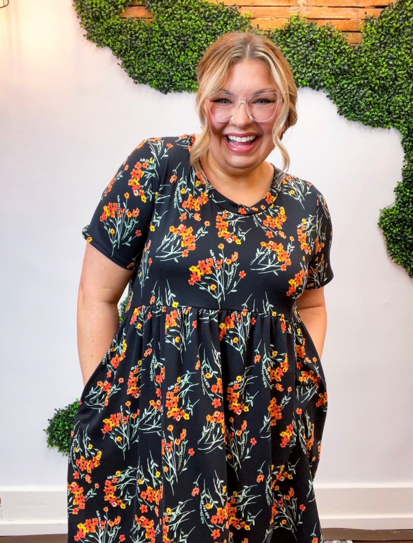Wildflowers at Dusk Babydoll Dress