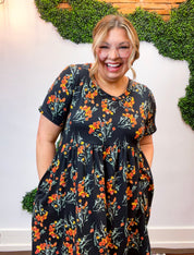 Wildflowers at Dusk Babydoll Dress