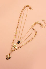 Eternal Love Layered Charm Drop Necklace  *Final Sale*