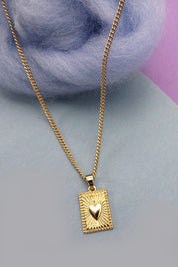 Heart Card Charm Necklace *Final Sale*