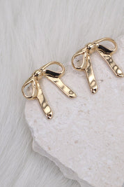 Hammered Bow Earrings *Final Sale*