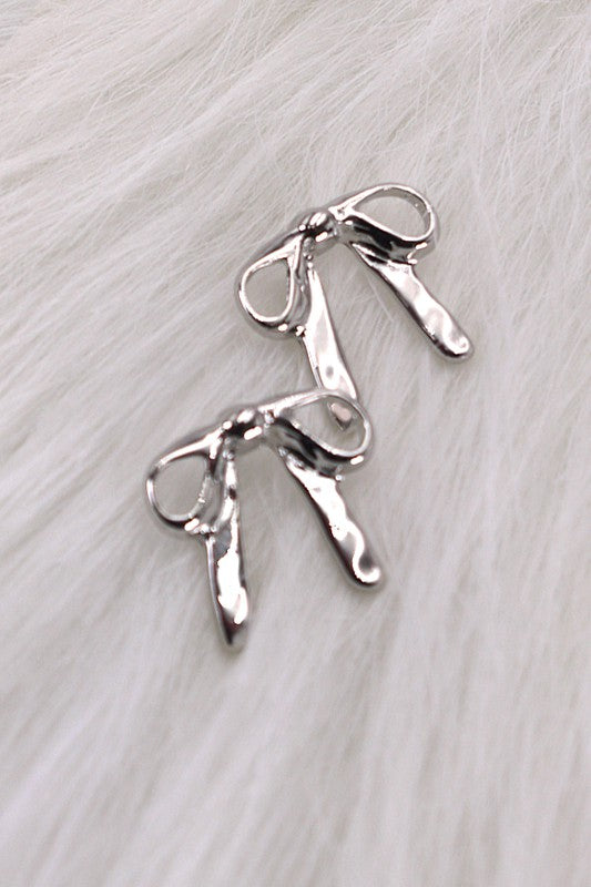 Hammered Bow Earrings *Final Sale*