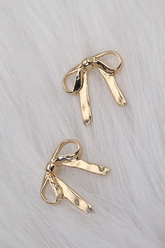 Hammered Bow Earrings *Final Sale*