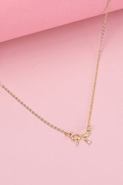 Mini Bow Charm Necklace *Final Sale*