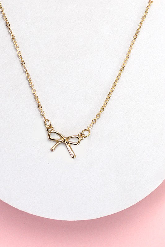 Mini Bow Charm Necklace *Final Sale*