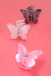 Iridescent Butterfly Hair Claw Clip