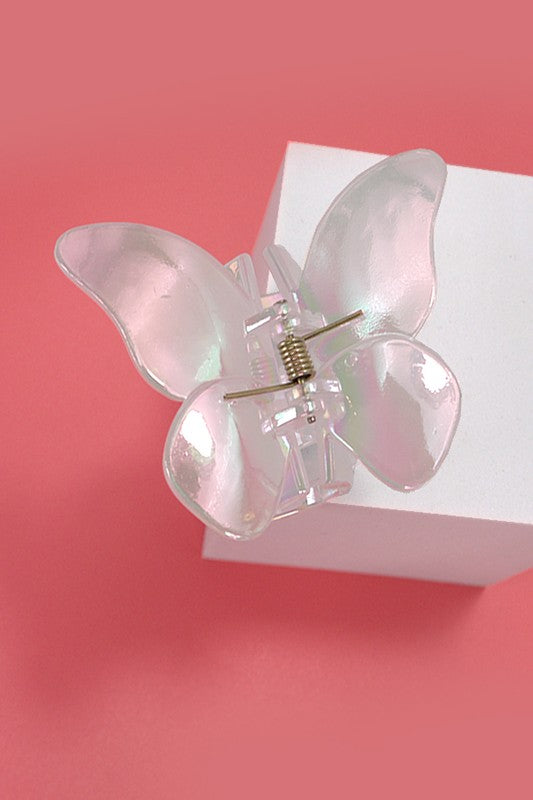 Iridescent Butterfly Hair Claw Clip