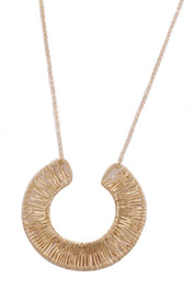 Gold Thread Pendant Long Necklace *Final Sale*