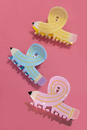 Fun School Pencil Hair Claw Clip