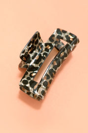 Rectangle Leopard Animal Design Hair Claw Clip