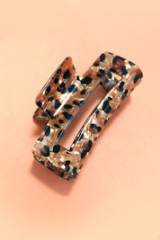 Rectangle Leopard Animal Design Hair Claw Clip