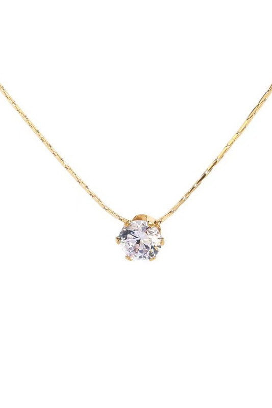 Stainless Steel Waterproof Tarnish Proof Classic Rhinestone Necklace *Final Sale*