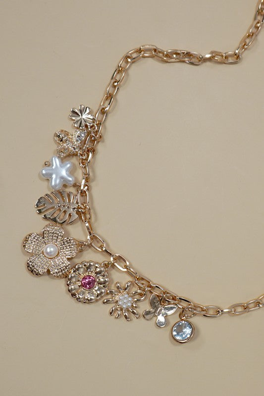 Flower Garden Charm Necklace *Final Sale*