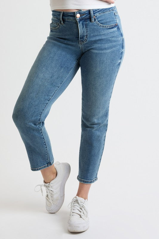 Everyday Sculpt Tummy Control Slim Straight Jeans RFM in Vintage Medium