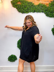 Wherever the Day Goes Gauze Dress in Black