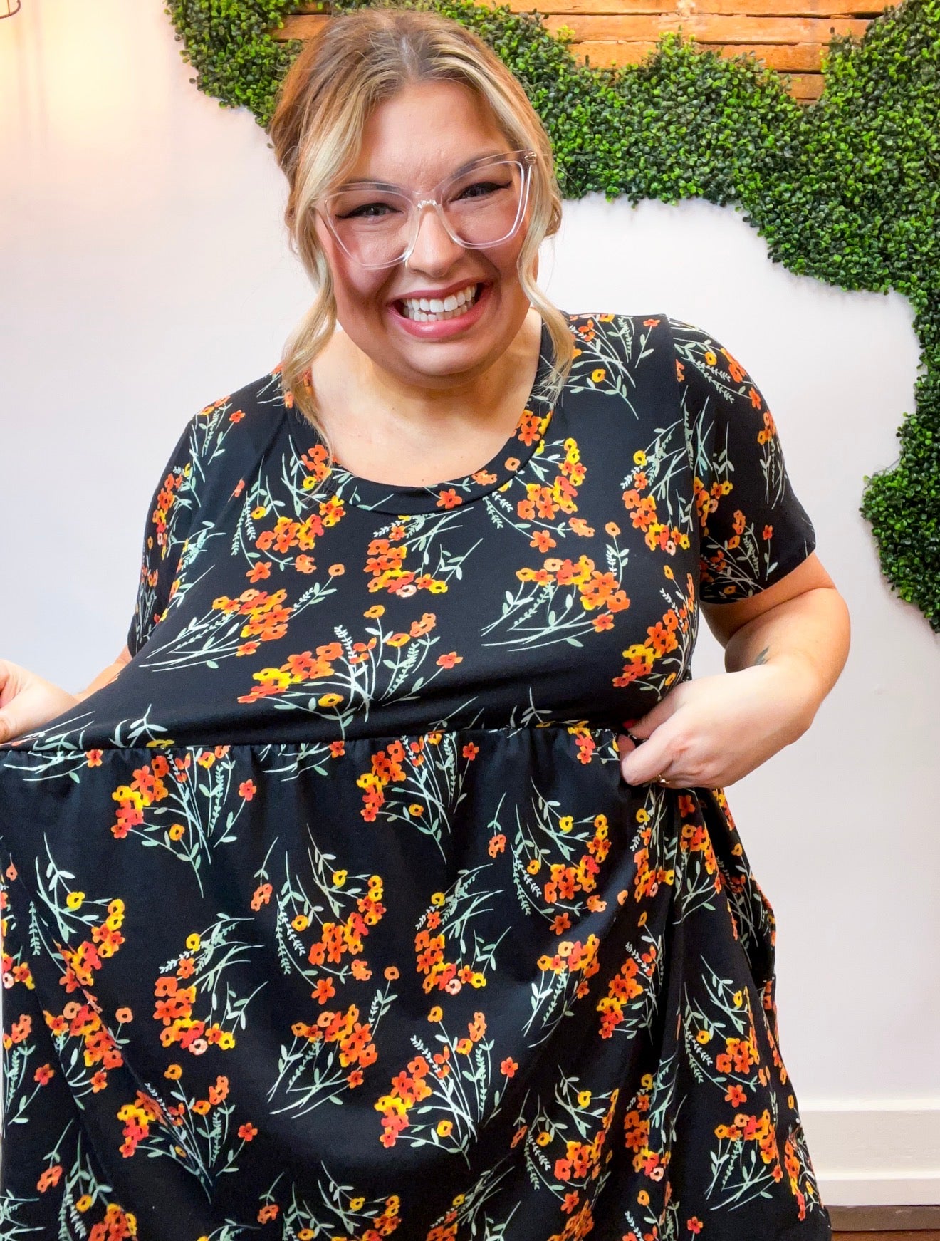 Wildflowers at Dusk Babydoll Dress