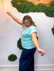 Pop of Happy Stripe Top in Mint