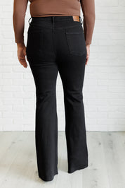 High Rise Tummy Control Flare Judy Blue  Jeans in Black