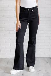 High Rise Tummy Control Flare Judy Blue  Jeans in Black