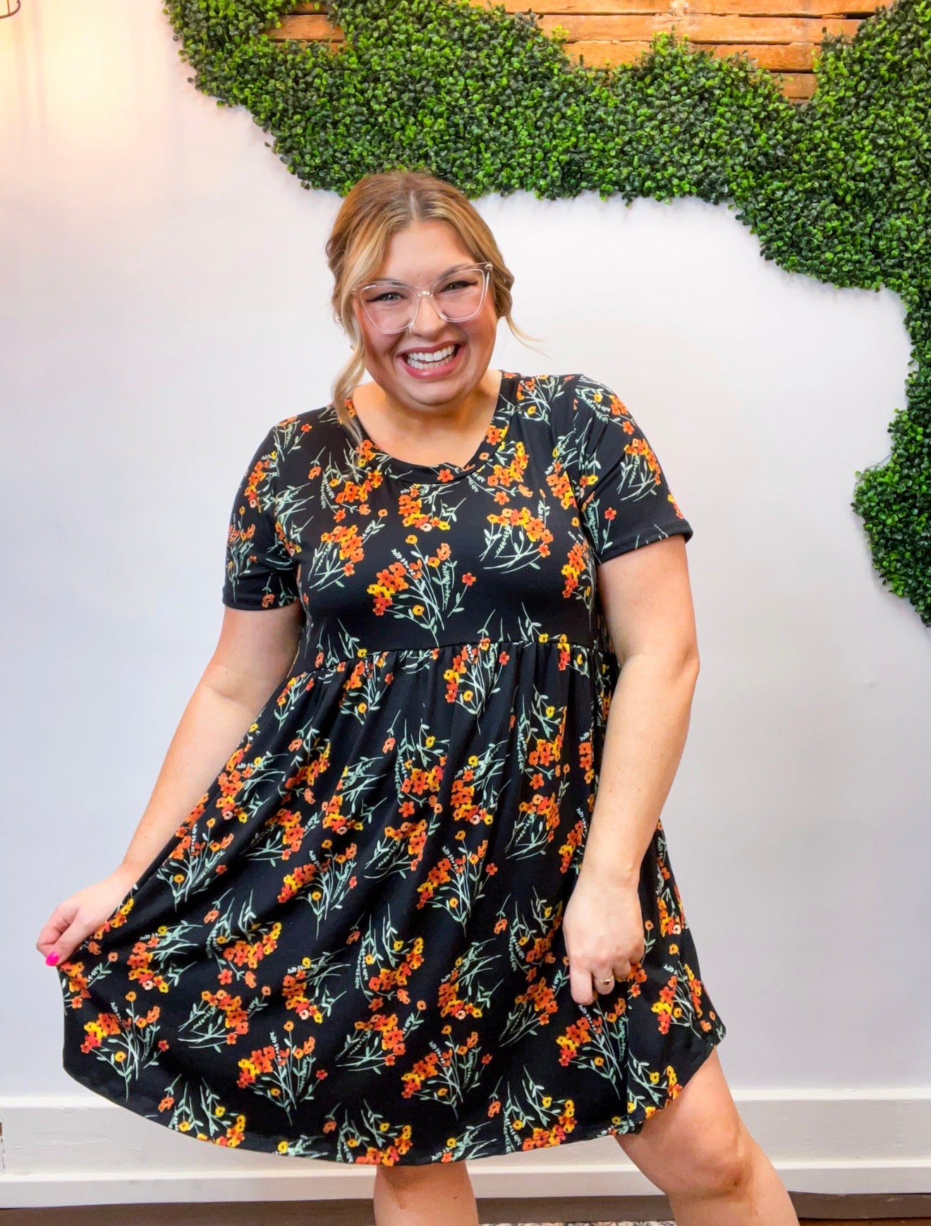 Wildflowers at Dusk Babydoll Dress