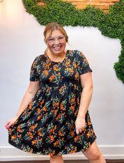 Wildflowers at Dusk Babydoll Dress