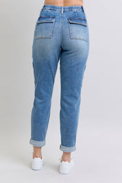 High Rise Cuffed Cargo Denim Judy Blue Jogger