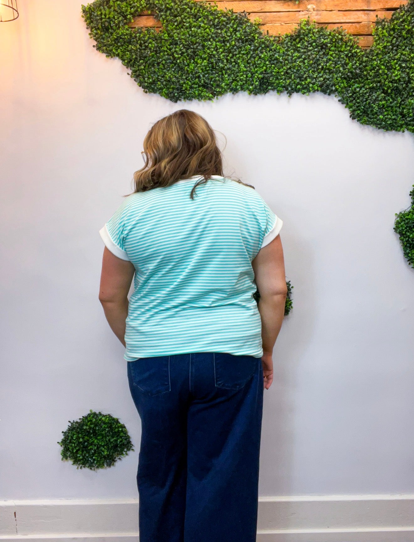 Pop of Happy Stripe Top in Mint