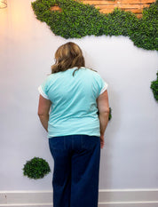 Pop of Happy Stripe Top in Mint
