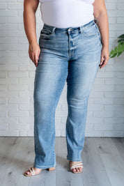 Mid Rise Light Wash No Hole Bootcut Judy Blue Jeans