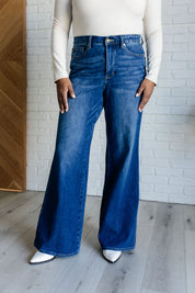 High Rise Tummy Control Retro Wide Leg Judy Blue Jeans