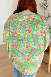 Dear Scarlett Essential Blouse in Painted Green and Pink