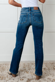 Mid Rise Thermal Bootcut Judy Blue Jeans