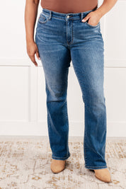 Mid Rise Thermal Bootcut Judy Blue Jeans