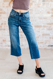 High Rise Wide Leg Crop Judy Blue Jeans