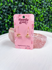 Hayley Earrings - Gold & Taupe  *Final Sale*