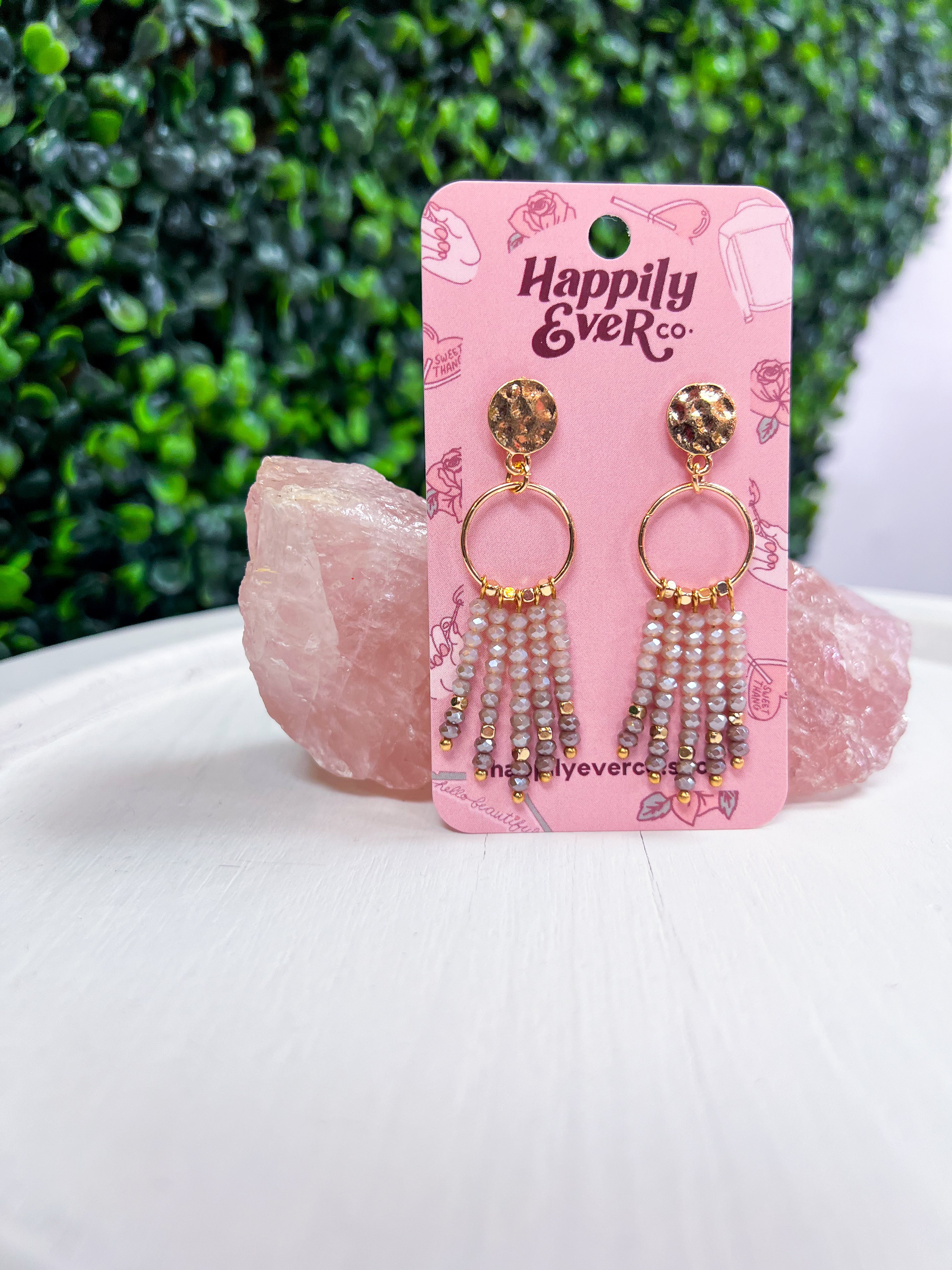 Jenn Earrings - Gold & Champagne *Final Sale*