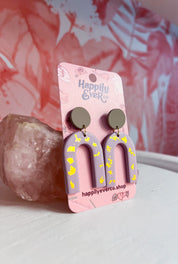 Clay Gold Foil U Shape Earrings *Final Sale*